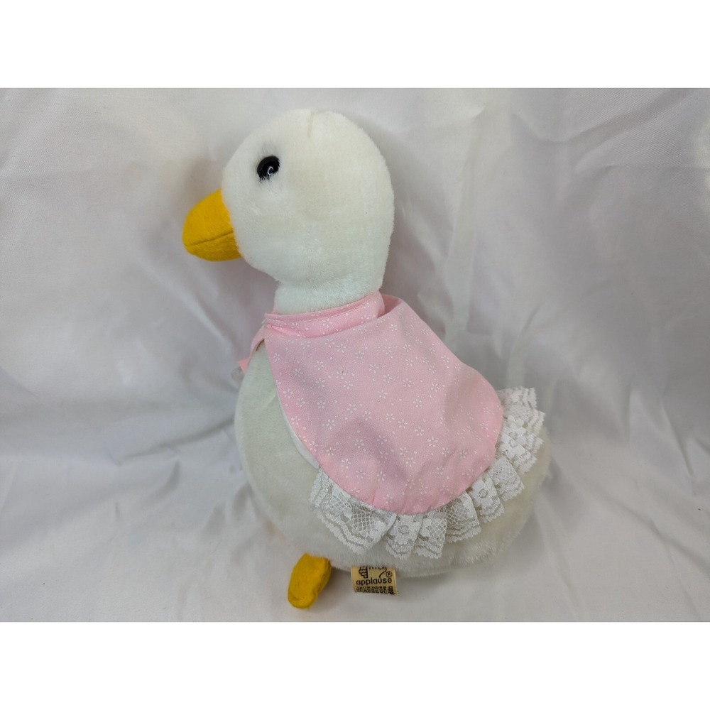 Applause Sadie Duck Plush White 10 Inch Stuffed Animal Toy